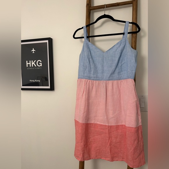 100% linen Cynthia Rowley dress sz10 - Picture 1 of 3